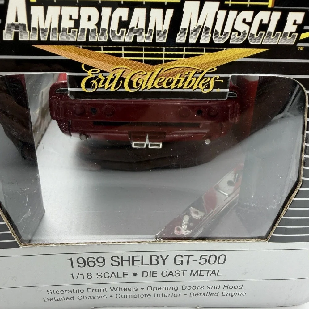 ERTL 39254 AMERICAN MUSCLE 1969 SHELBY GT-500 1:18 Red Die-Cast Metal Car BUMPER